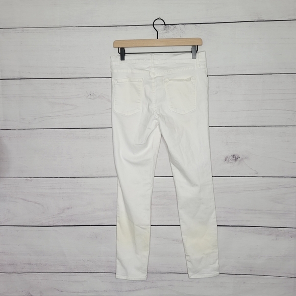 FRAME Le Skinny de Jeanne Crop White Denim Jeans Women's Size 31 Low Rise Skinny - Picture 7 of 14